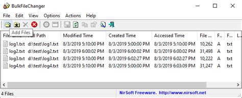 NirSoft BulkFileChanger 1.73 Download